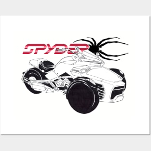 2023 Can-Am Spyder F3 White Posters and Art